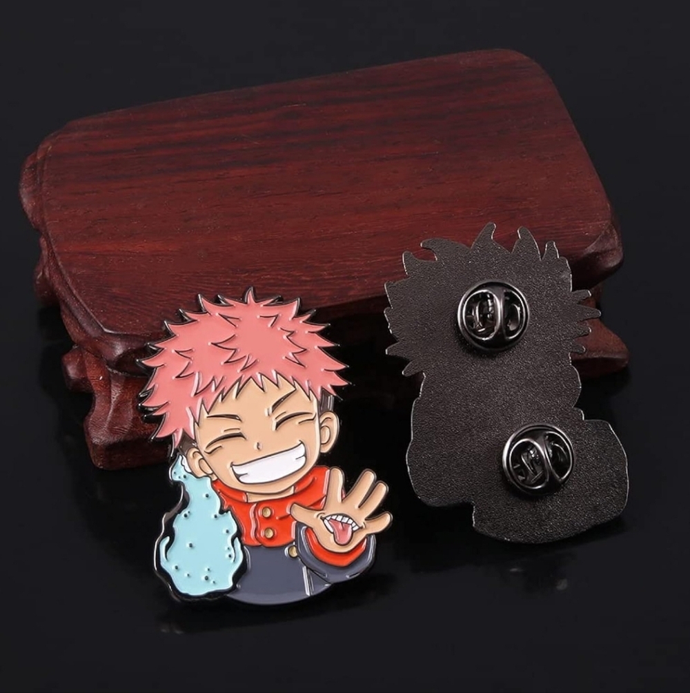 Pink Anime Character Enamel Pin - Men Accessories Jiu-Jitsu Kaizen